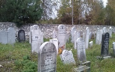 Zwiedzanie cmentarza żydowskiego przy ul. Słowackiego w Trzebini