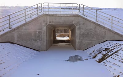 Przejście pod torami kolejowymi w rejonie os. Piaski