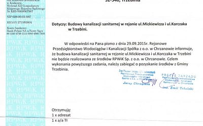 Walka o kanalizację sanitarną końcowego odcinka ulicy