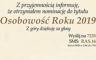 Dziękuję za nominację do plebiscytu
