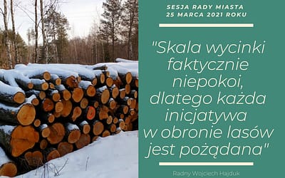 Apele w obronie wycinanego lasu i drzew