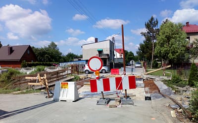 Przebudowa mostu na potoku Ropa w Trzebini