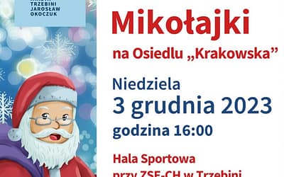 Mikołaj rozpoczyna podróż po Trzebini, od Osiedla Krakowska